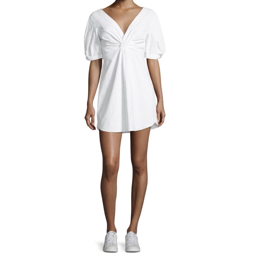 A.L.C. Linen Mirren Twist Front Linen Blend Mini Dress Size 2